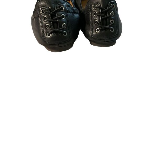 Lucky Brand Leather Ballet Flats with Lace Up Heel Details - Picture 10 of 10